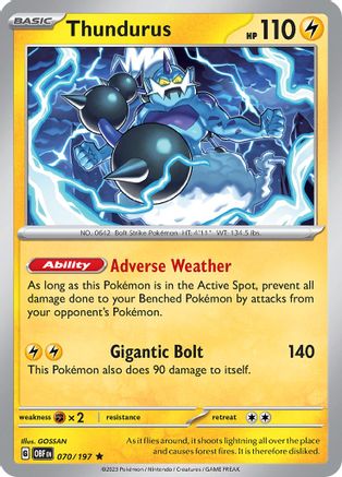 Thundurus 070/197, SV03: Obsidian Flames