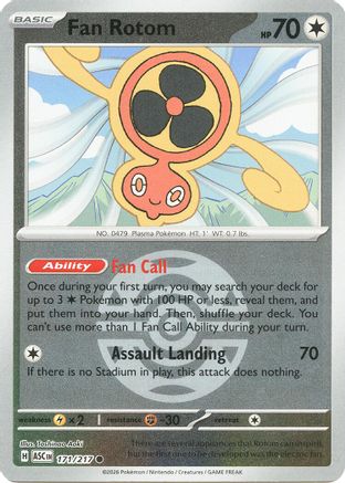 Fan Rotom - 171/217 (Dusk Ball) 171/217, ME: Ascended Heroes
