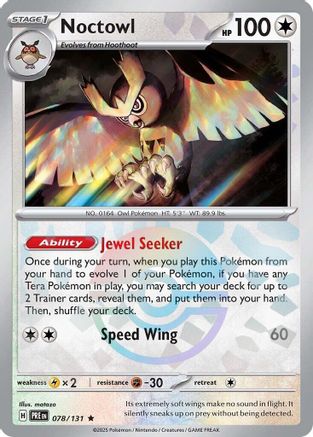 Noctowl (Poke Ball Pattern) 078/131, SV: Prismatic Evolutions