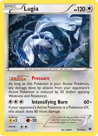 Lugia 78/124, XY - Fates Collide