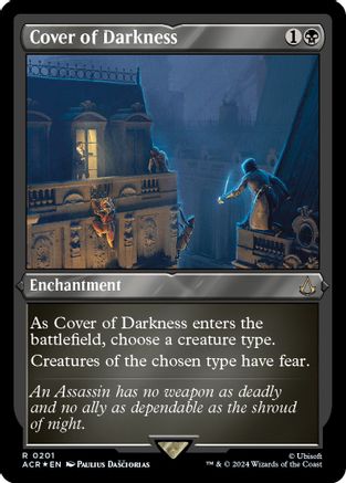 Cover of Darkness (Foil Etched) 201, Universes Beyond: Assassin's Creed