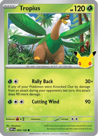 Tropius 005/128, ME: 30th Celebration