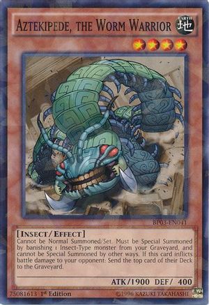 Aztekipede, the Worm Warrior (Shatterfoil) BP03-EN041, Battle Pack 3: Monster League