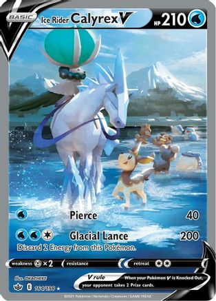 Ice Rider Calyrex V (Alternate Full Art) 164/198, SWSH06: Chilling Reign