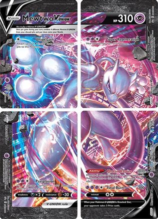 Mewtwo V-UNION [Set of 4], SWSH: Sword & Shield Promo Cards