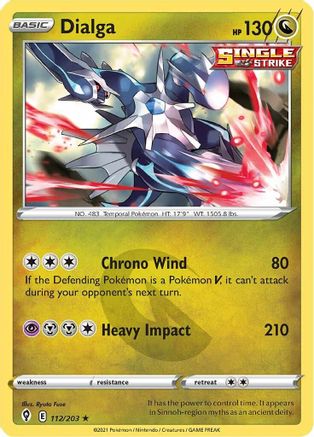 Dialga 112/203, SWSH07: Evolving Skies