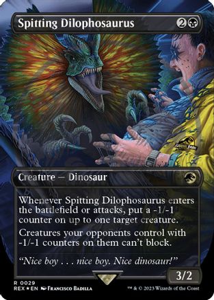 Spitting Dilophosaurus (Borderless) (Emblem) 29, Universes Beyond: Jurassic World Collection