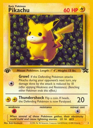 Pikachu (1) (Misprint) 01/53, WoTC Promo