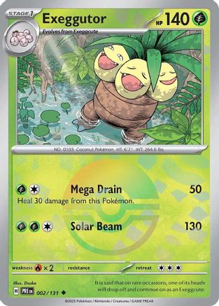 Exeggutor (Poke Ball Pattern) 002/131, SV: Prismatic Evolutions