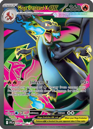 Mega Charizard X ex 109/094, ME02: Phantasmal Flames