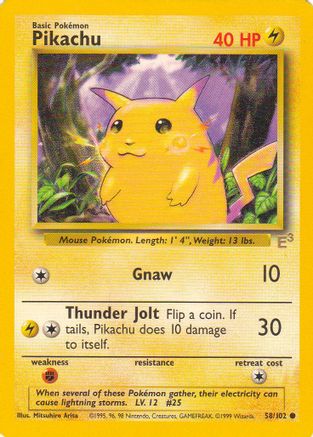 Pikachu - 58/102 (E3 Stamped), Miscellaneous Cards & Products