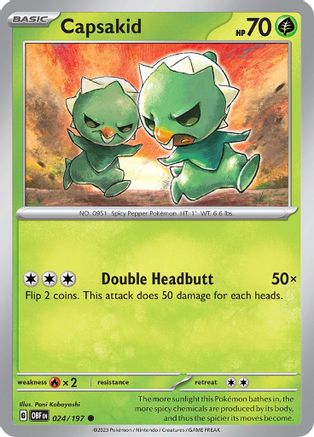 Capsakid 024/197, SV03: Obsidian Flames