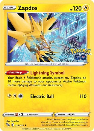 Zapdos 029/078, Pokemon GO