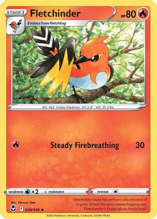 Fletchinder 028/195, SWSH12: Silver Tempest