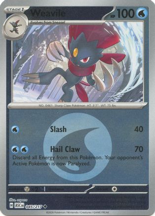 Weavile - 045/217 (Energy Symbol Pattern) 045/217, ME: Ascended Heroes