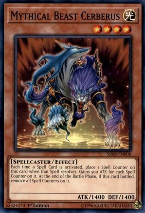 Mythical Beast Cerberus SR08-EN008, Structure Deck: Order of the Spellcasters