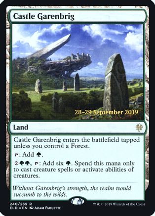 Castle Garenbrig 240, Prerelease Cards