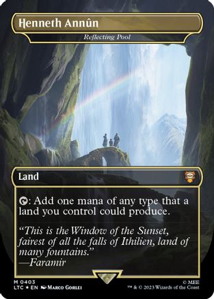 Henneth Annun - Reflecting Pool (Borderless) (Surge Foil) 403, Commander: The Lord of the Rings: Tales of Middle-earth