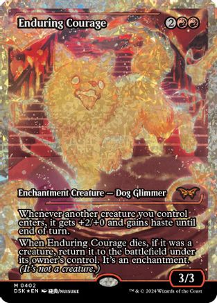 Enduring Courage (Showcase) (Fracture Foil) 402, Duskmourn: House of Horror