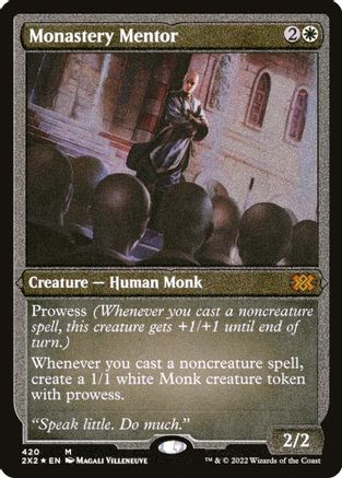 Monastery Mentor (Foil Etched) 420, Double Masters 2022