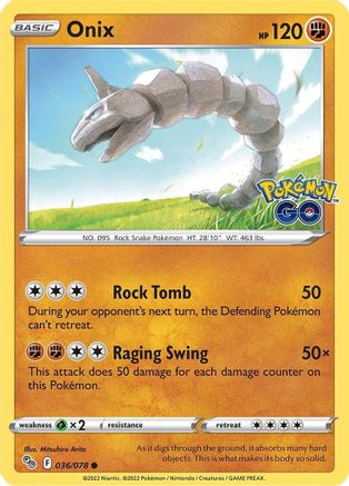 Onix 036/078, Pokemon GO