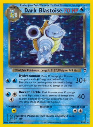 Dark Blastoise 004/110, Legendary Collection