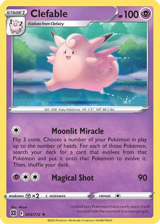 Clefable 054/172, SWSH09: Brilliant Stars