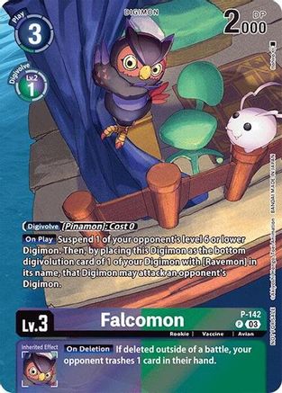 Falcomon (Update Pack 2024) P-142 P, Digimon Promotion Cards