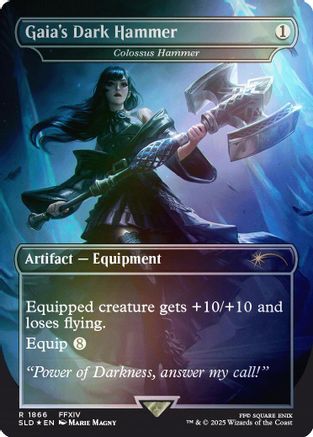 Gaia's Dark Hammer - Colossus Hammer (Rainbow Foil) 1866, Secret Lair Drop Series