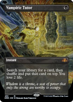Vampiric Tutor (Borderless) 430, Dominaria Remastered
