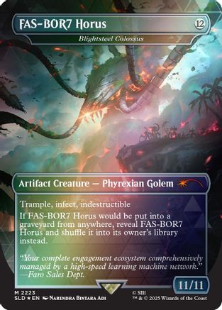 FAS-BOR7 Horus - Blightsteel Colossus (Rainbow Foil) 2223, Secret Lair Drop Series