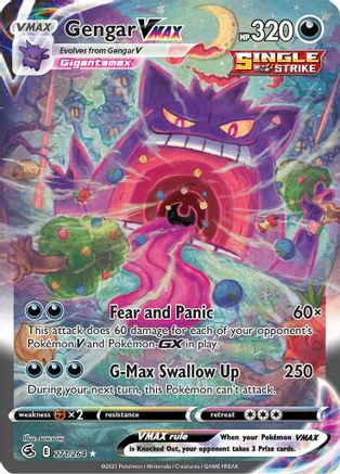 Gengar VMAX (Alternate Art Secret), SWSH08: Fusion Strike