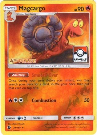 Magcargo - 24/168 (League Challenge) [4th Place] 024/168, League & Championship Cards