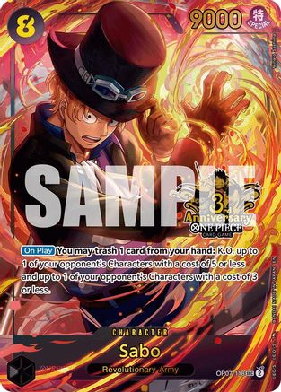 Sabo (Japanese Version 3rd Anniversary Set), One Piece Promotion Cards