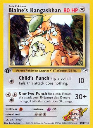 Blaine's Kangaskhan 036/132, Gym Heroes