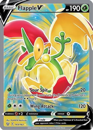Flapple V (Full Art) 143/163, SWSH05: Battle Styles