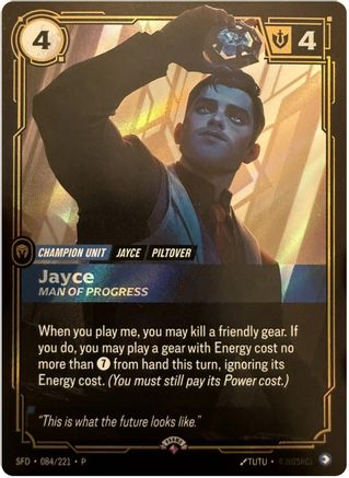 Jayce, Man of Progress 084/221, Riftbound Organized Play Promotional Cards