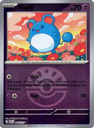 Marill - 083/217 (Friend Ball) 083/217, ME: Ascended Heroes