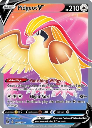 Pidgeot V (Full Art) 188/196, SWSH11: Lost Origin