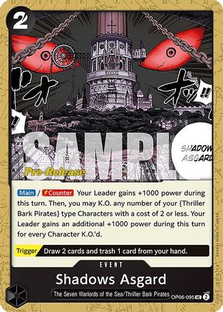 Shadows Asgard OP06-095, Wings of the Captain Pre-Release Cards