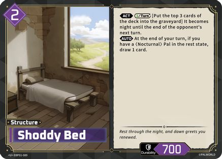 Shoddy Bed EBP01-089, BP01: Dawn of Palpagos