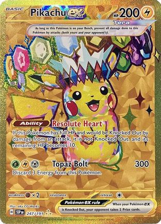 Pikachu ex 247/191, SV08: Surging Sparks