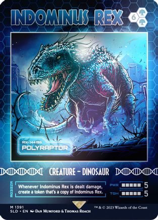 Indominus Rex - Polyraptor (Rainbow Foil) 1391, Secret Lair Drop Series
