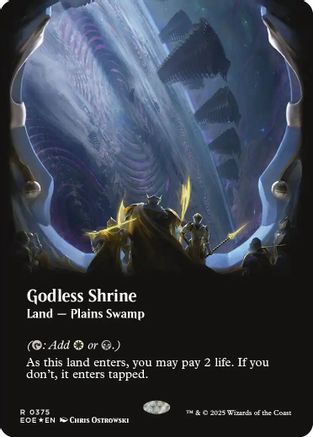Godless Shrine (Borderless) (Galaxy Foil) 375, Edge of Eternities