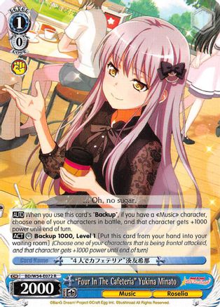 "Four In The Cafeteria" Yukina Minato BD/W54-E072 R, BanG Dream! Girls Band Party!