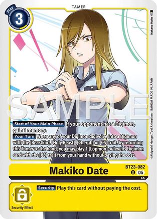 Makiko Date BT23-082 U, Hackers' Slumber